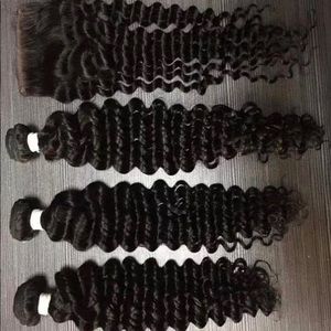 16"18"20" and a closure 10A brazillian human hair